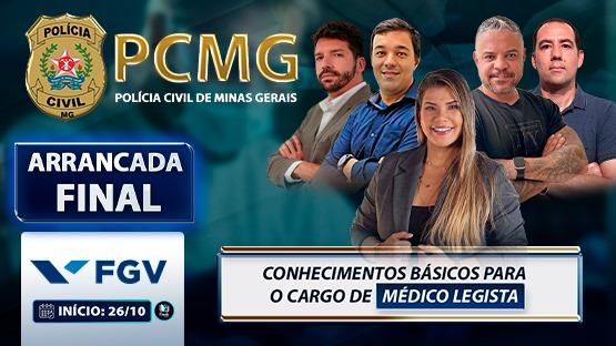 ARRANCADA FINAL - PCMG - LEGISTA - 10/2024  - 11 AULÕES AO VIVO de revisão para a prova de MÉDICO LEGISTA da POLÍCIA CIVIL DE MINAS GERAIS.