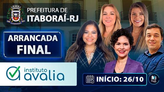 ARRANCADA FINAL - PREF. ITABORAÍ-RJ - 10/2024  - 9 AULÕES AO VIVO de revisão para a prova da PREFEITURA MUNICIPAL DE ITABORAÍ-RJ.