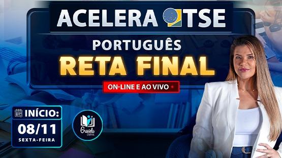 ACELERA TSE - REVISÃO FINAL - 11/2024  - 4 AULÕES AO VIVO de revisão para a prova do TSE UNIFICADO.